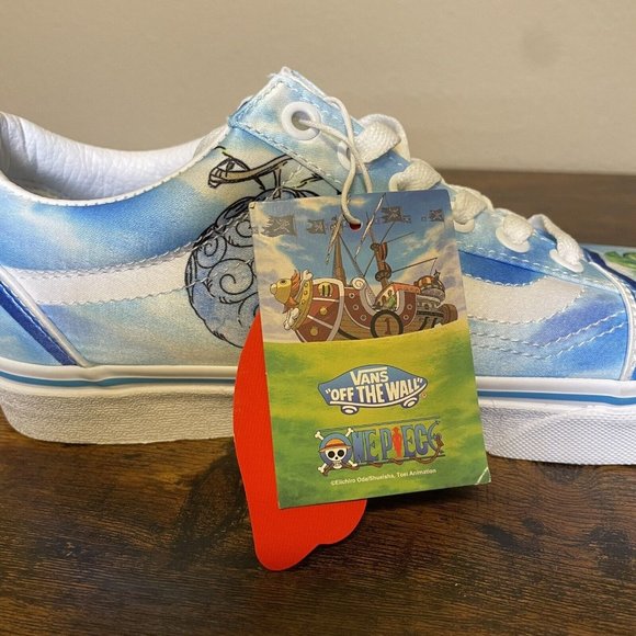VANS Old Skool One Piece Devil Fruit Women 7 Blue 2022 Anime Straw Hat Crew - Picture 5 of 8